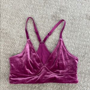Purple Wireless Bralette with Adjustable Straps